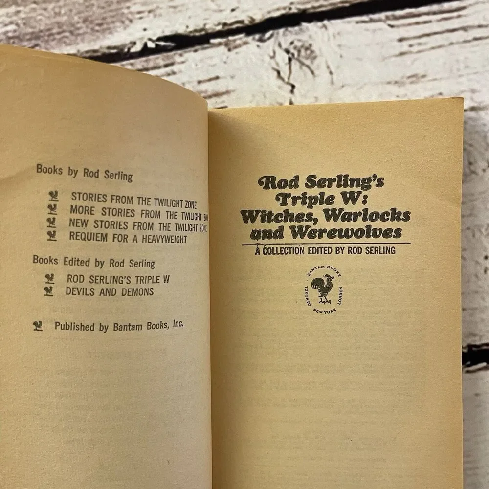 Rod Serling's Triple W: Witches, Warlocks and Werewolves 1967 Bantam‎ Paperback